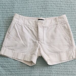 Express LINEN White Women's Bermudas 4